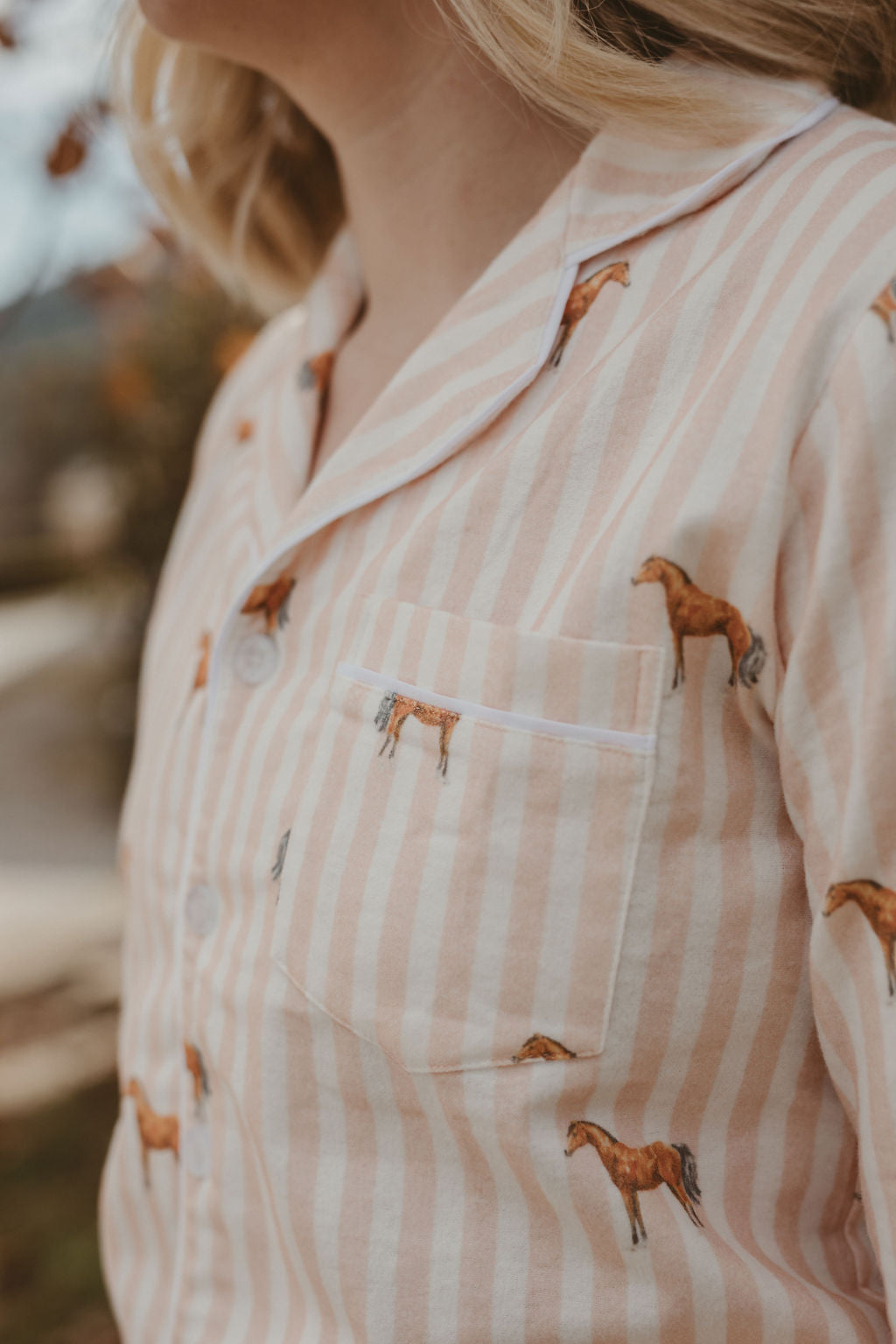 Flannelette Horse Print Pyjamas