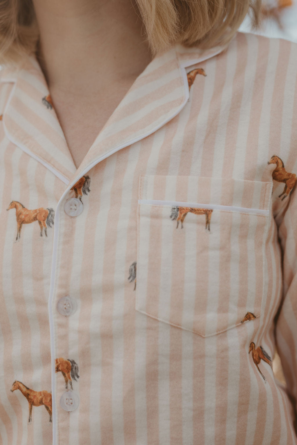 Flannelette Horse Print Pyjamas