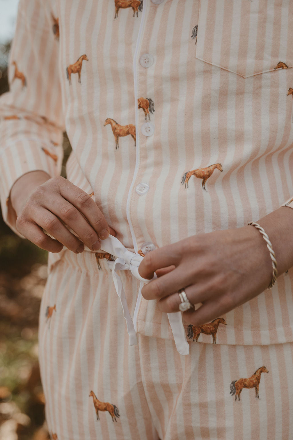 Flannelette Horse Print Pyjamas