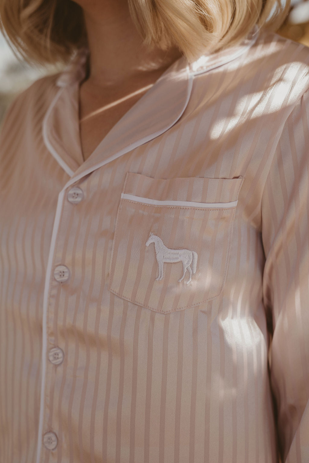 Pink Satin Horse Pyjamas