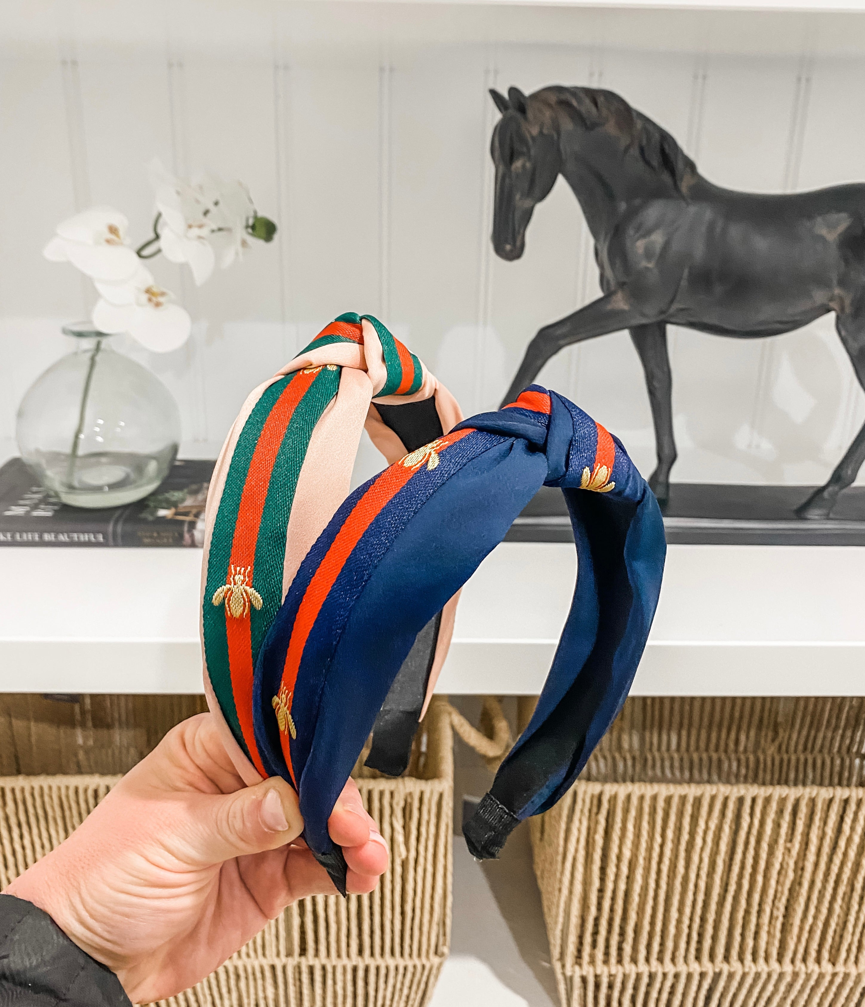 Bee Stripe Ribbon Headband